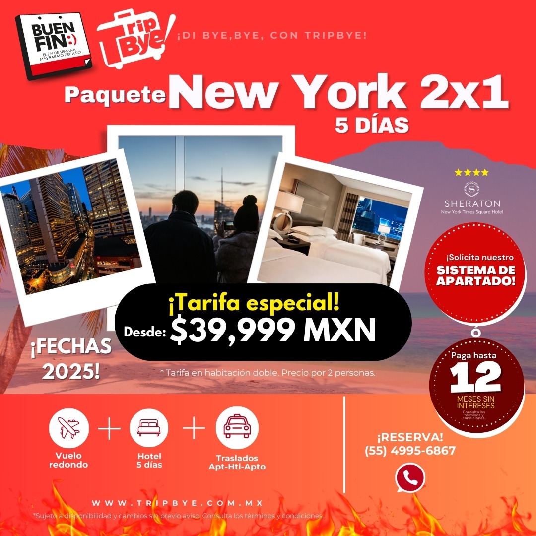 New York al 2×1 por 5 días